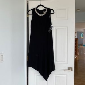 Prelude Asymmetrical Black Cocktail Dress
